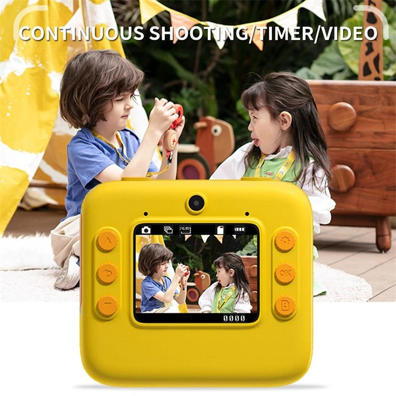 Appareil photo compact,Appareil photo à impression instantanée pour enfants avec papier d
