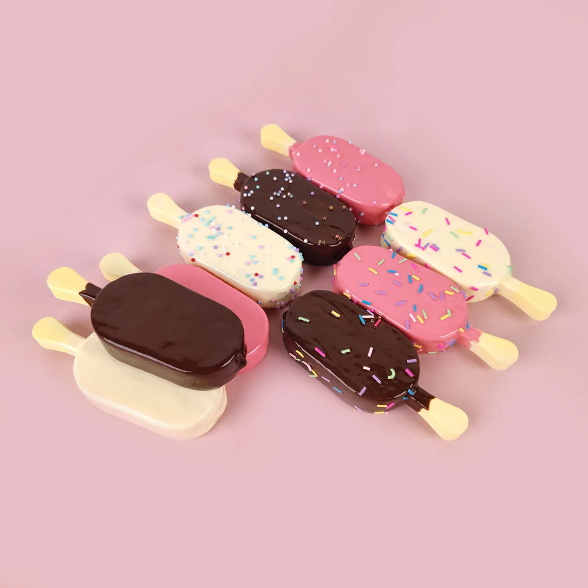 Simulation popsicles ice cream popsicles dessert cakes simulated food holiday gift decoration props DIY cuteSweet gifts food model,kitchen food toys,fake food prank toys