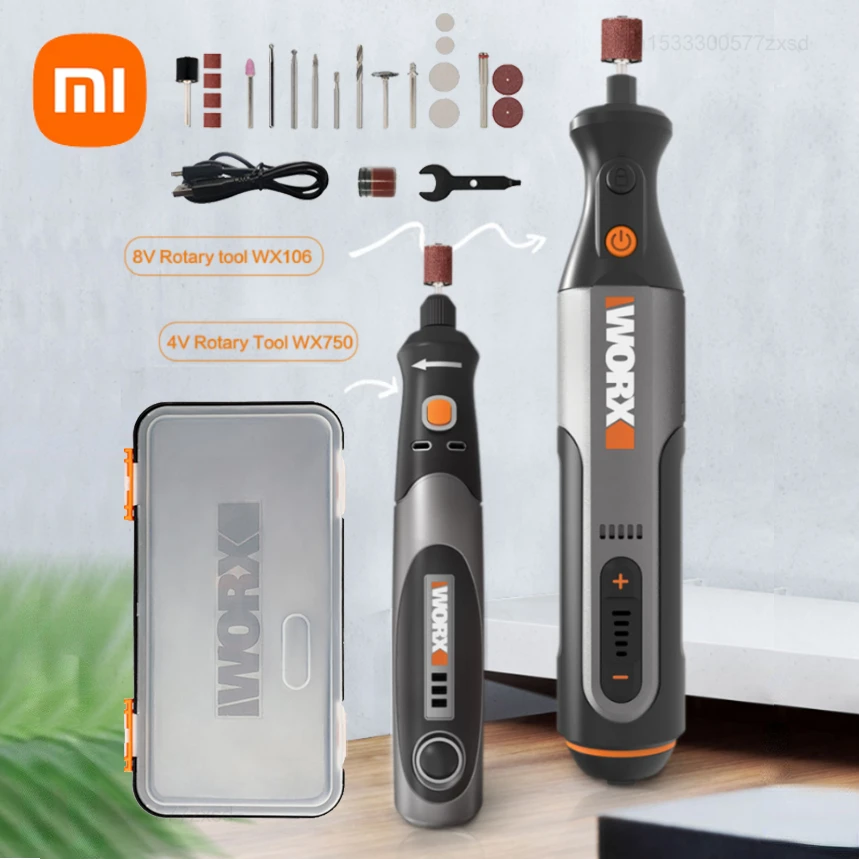 WORKSITE 8V Mini Cordless Rotary Tool Variable Speed Polishing Tools