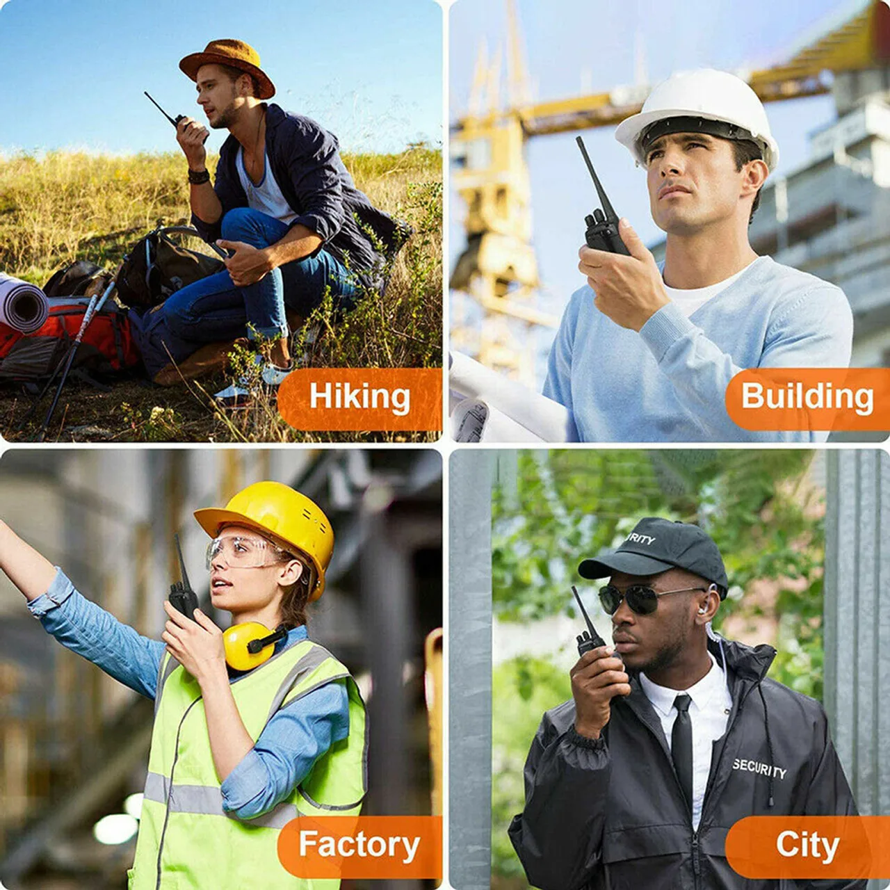 1-4 PCS Baofeng BF-888S UHF Walkie Talkie Long Range VOX Two Way Radio + Earpiece 5