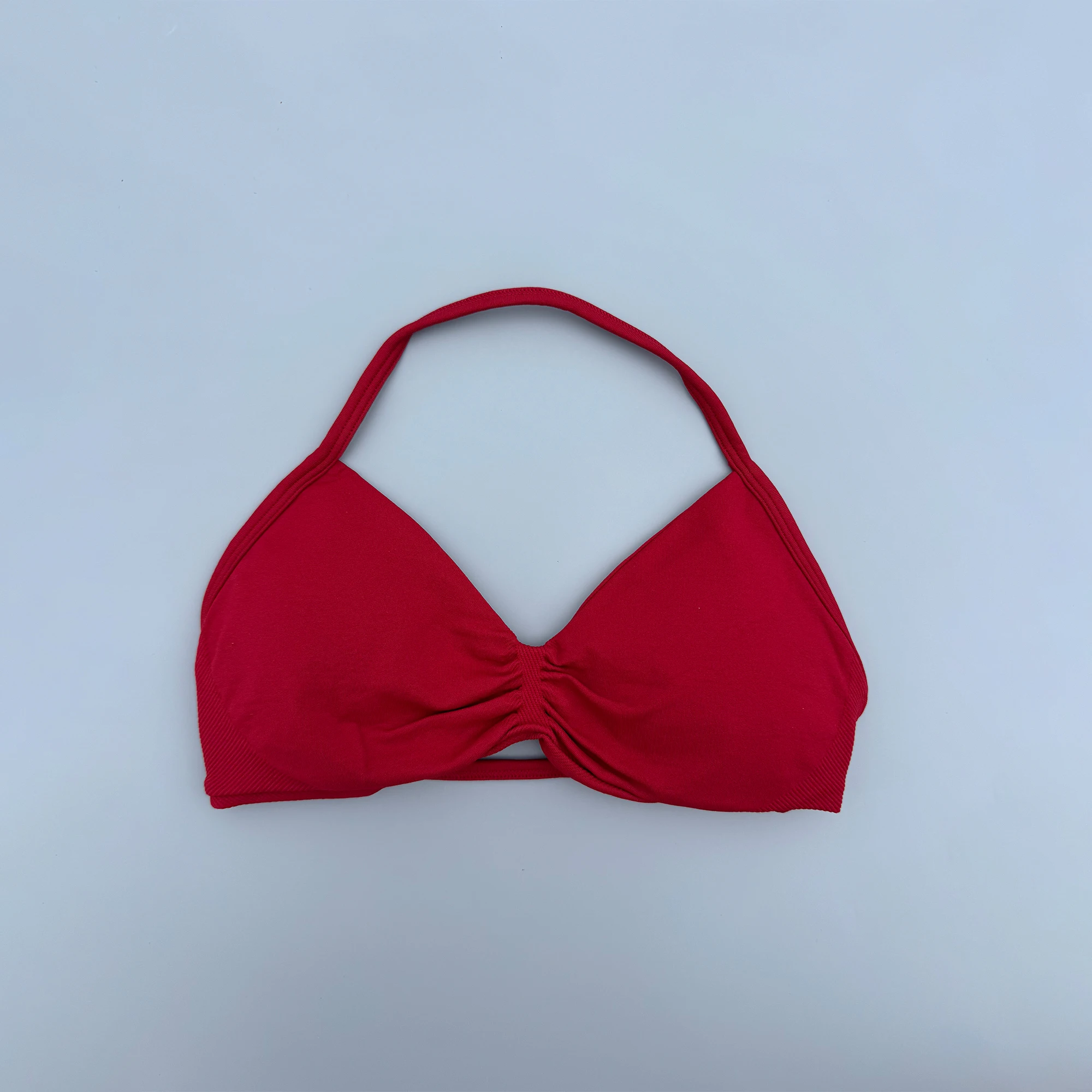 Women's High Support Seamless Strappy Sports Bra with Ruched Details