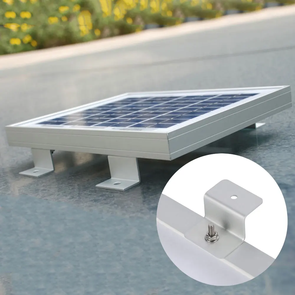 Solar Panel Mounting Set Z Bracket Photovoltaic Panel Bracket Aluminum Solar Roof Fixed For RV Roof Boat Car solar panel mounting set
