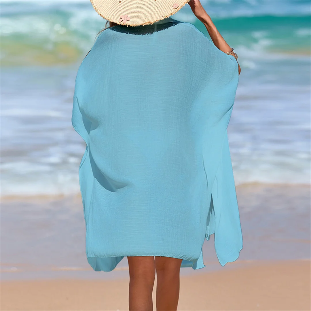 Short Sleeve Long Shirt Top Blouse Tunic Beach Dress Sf75147ffbcf54a59b60f1331101f04a2d