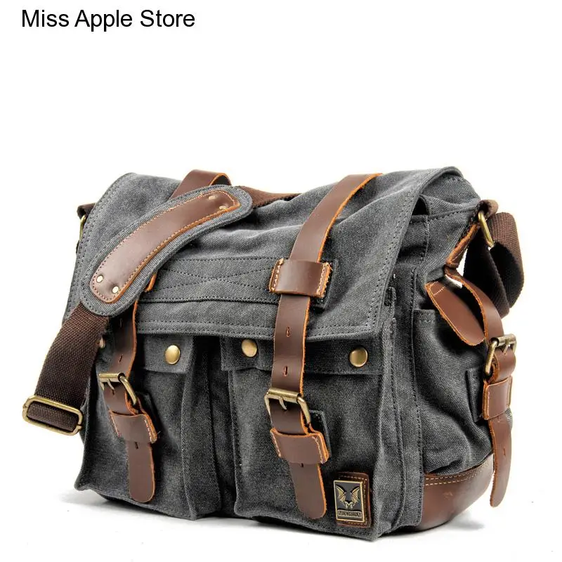 

Handbag Shoulder Bags Canvas Leather Men Messenger Bags I AM LEGEND Will Smith Big Satchel Male Laptop Briefcase Travel