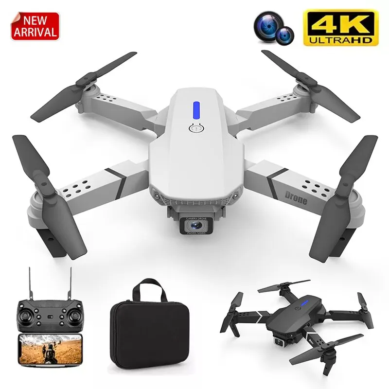 4K 2 lens-1b Drone professionnel E88 WIFI FPV RC 4k avec caméra Hd