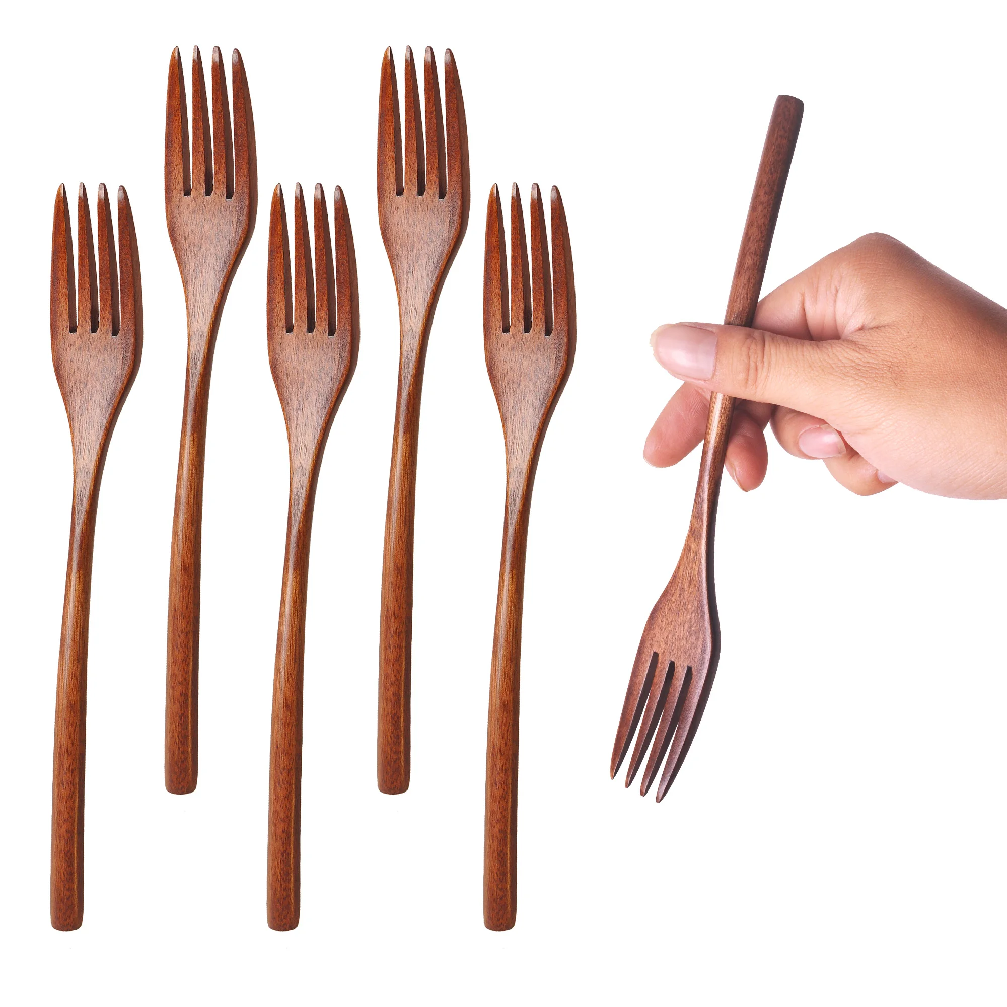 Wooden Spoon Soup and Fork Eco Friendly Products Tableware Natural Ellipse Ladle Set 5/10pcs For Cooking,wooden spoon,wooden cooking spoon