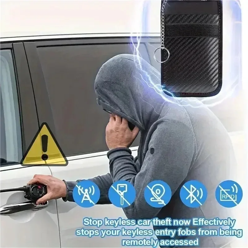 Deluxe RFID Signal Blocking Faraday Pouch with Dual Carbon Fiber Layers