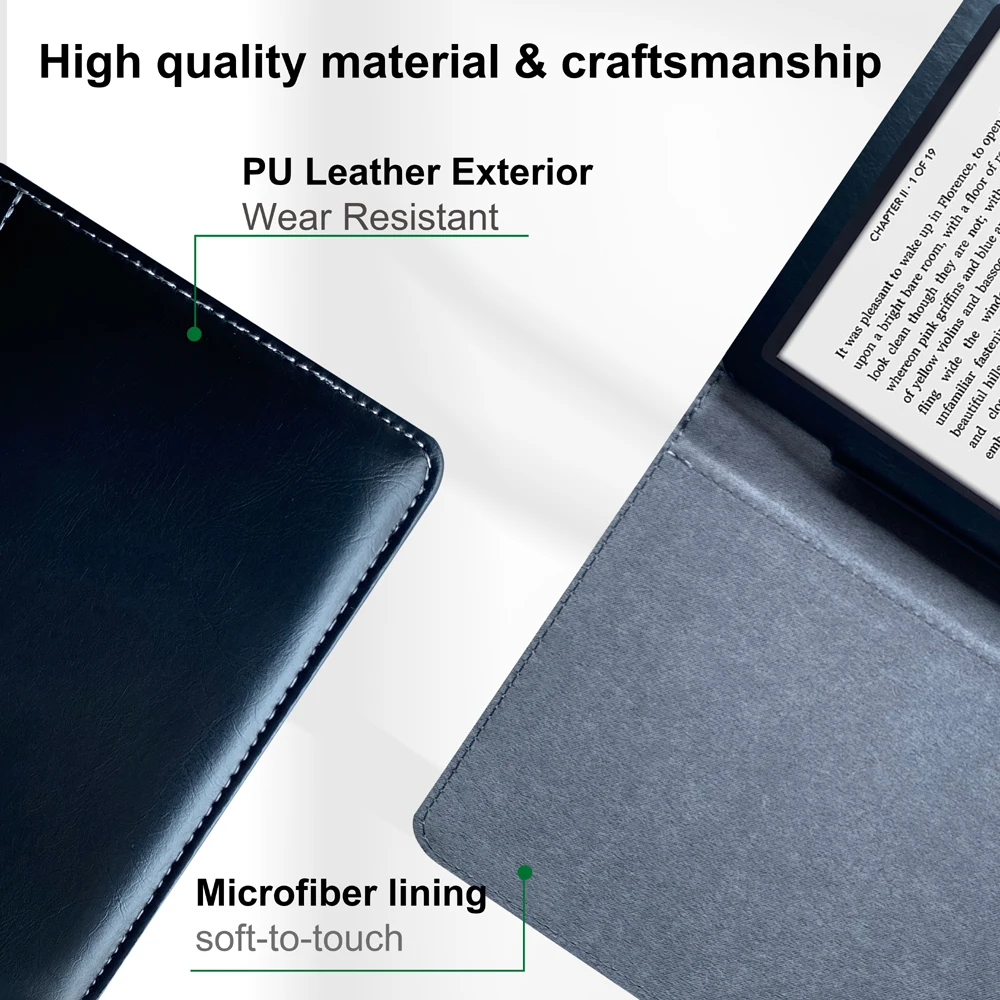 Capa de Couro com Capa Protetora Flip Folio Capa para Kobo Mini Ebook Capa para Kobo Modelo N705 Ereader Skin Pouch Cases 5 - Imagem 6