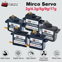 GOTECK 2g/4.3g/5g/9g/17g Digital Servo with Full Metal Gear for RC Car Boat and Fixed-Wing and Airplane or Robot 1