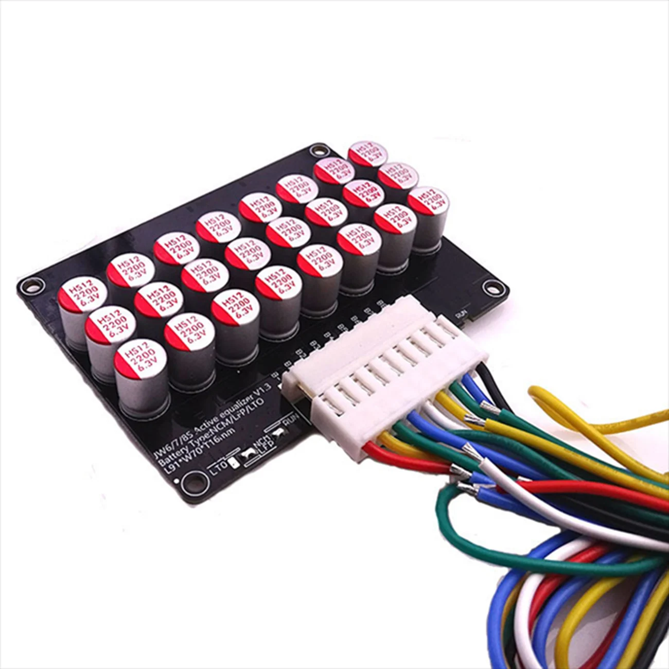 Connectique du chargeur intelligent pour batteries LiPo 1S-24S, avec câbles et adaptateurs.
