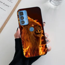 Lovely Cartoon Painting Silicone Bumper Phone Case - Moto Edge 20 Pro (ON01JSZ)