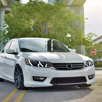 For Honda Accord 9th 2013-2015 Car Headlight Assembly Upgrade LED Lamborghini Style Projector Lens Car Tool Accessories