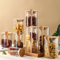 Sealed Glass Storage Jars Airtight Glass Jars With Lids Spoons Candy Jars Clear Spice Jars Small Food Storage Containers Bottles 2