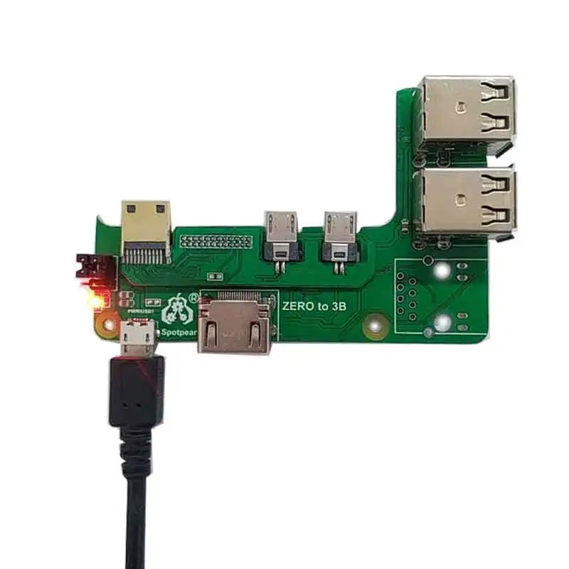 Raspberry pi Zero 2w para 3b 4b Adaptador de Interface Zero para Pi3 Pi4 Placa de Expansão Zero Pi0 Usb Hub Rj45 Chapéu - Imagem 5