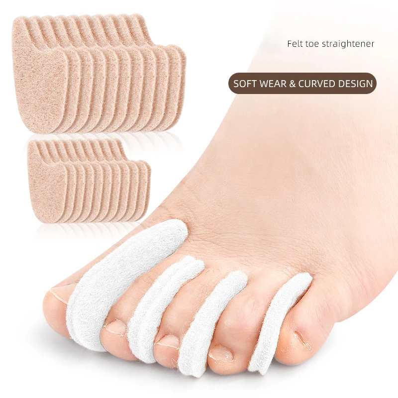 Hallux Valgus Splitter Toe Spacer 10Pieces Overlapping Fingers Pedicure Separator Corrector Pain Relif Foot Care Correction
