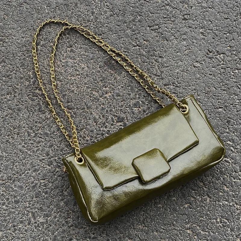 JIAERDI High Street Green Shoulder Bags Purse Women Leather Casual Y2k Handbag Wallet Ladies Retro Office Underarm Bag Hot Girls