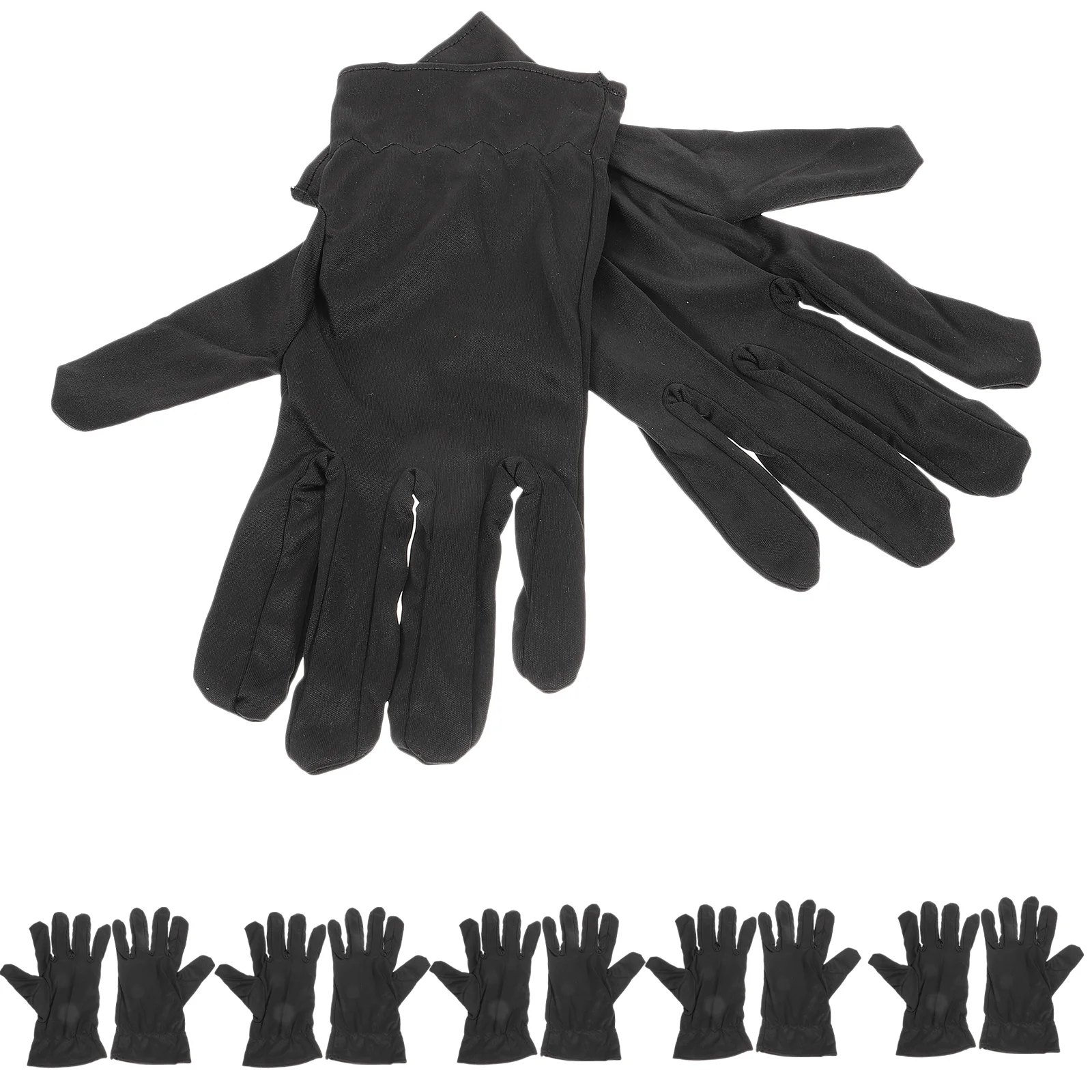 

Jewelry Gloves Serving Testing Kit Inspection Black for Art Handling Men Cotton Coin Women Microfiber Mitt