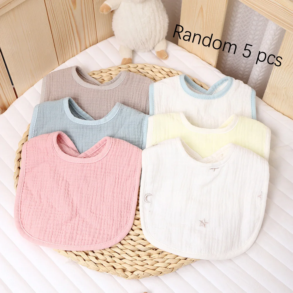 סט של 5 חתיכות של תחתיות ילדים מכותנה רכה, שכבה כפולה סופגנית לא עמידה במים, בד מסריגה