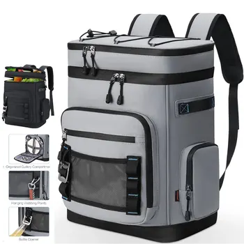 30L Waterproof Insulated Cooler Backpack for Men Women Leak Proof Cooler Rucksack for Camping Beach Fishing Picnic Travel Bag 1