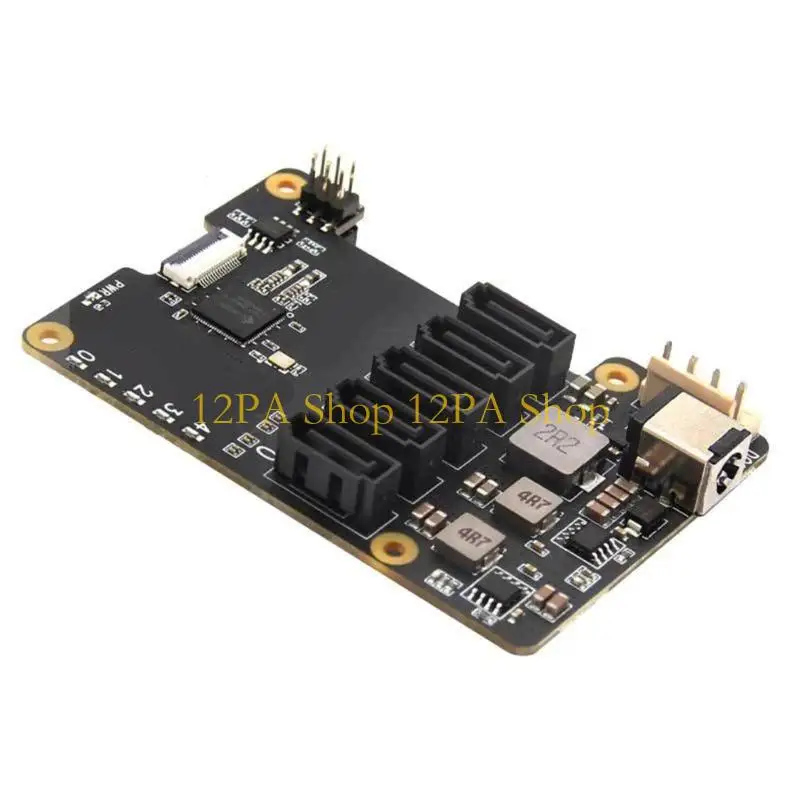 RPi 5 5B SATA3.0 인터페이스용 12PA X1009 PCIe 5포트 확장 보드