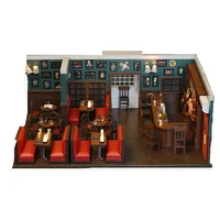 DIY Wooden Miniature Model Kit New York Pub Casa Doll Houses 3D Puzzle How I Met Your Mother Dollhouse for Friends Birthday Gift 1