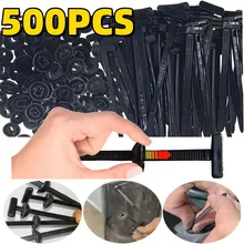 500PCS 나일론 케이블 지퍼 자동 잠금 헤비 듀티 지퍼 타이 실내 및 실외 범용 케이블 타이 버클 Releasable UV Resista