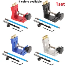 

Oblique Hole Locator Woodworking Positioner Drill Bits Pocket Hole Jig Kit 15 Degree Angle Drill Guide Set Carpentry Tools