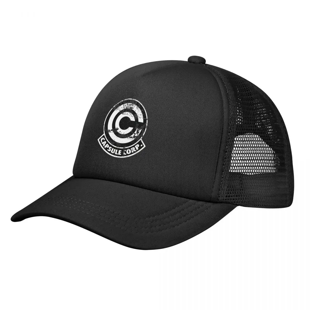 Unisex Capsule Corp Trucker Hat Sport Mesh Baseball Cap Polyester Anime DBZing Hat Sun Caps Adjustable Racing Cap Washable