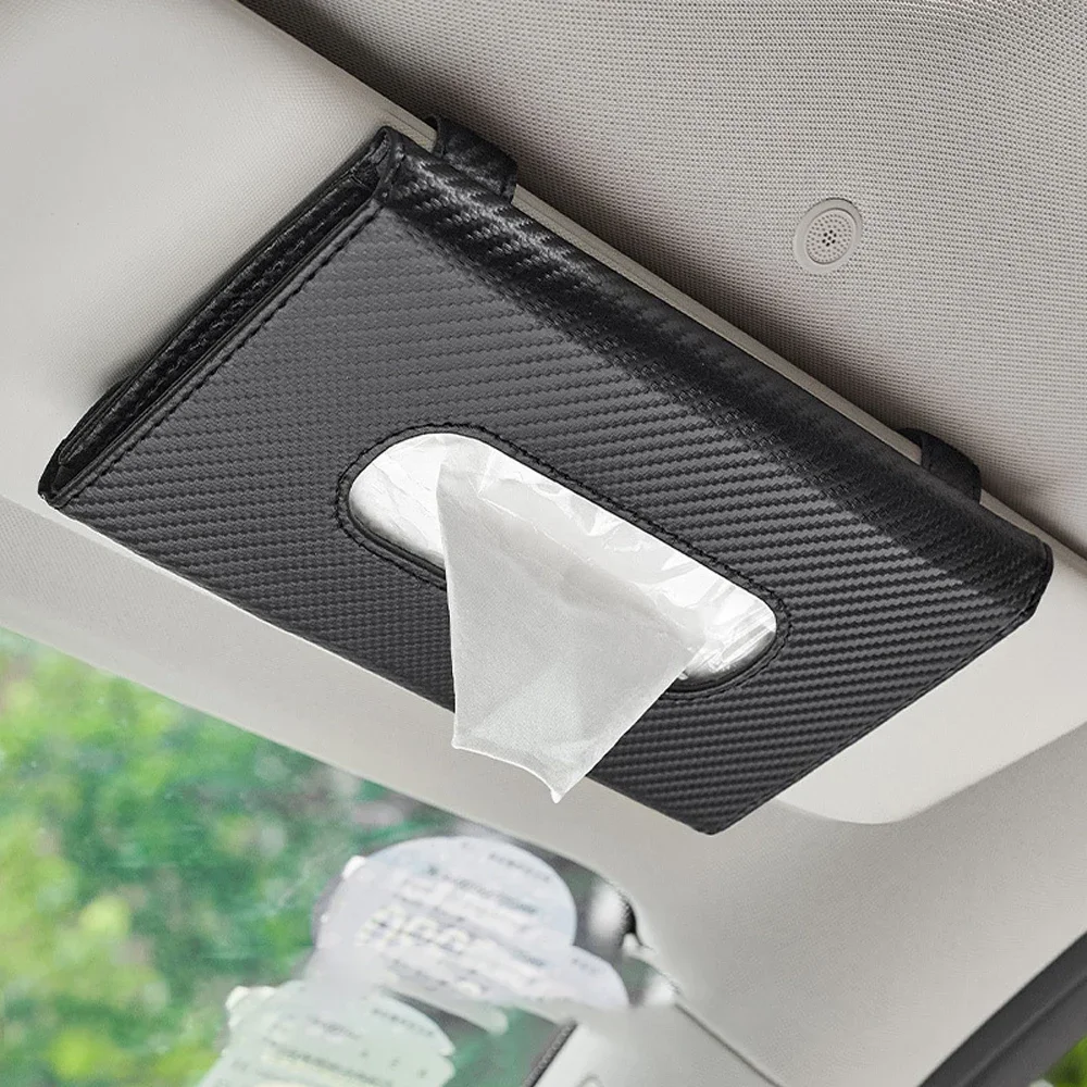 car tissue holder Car Tissue Holder Car Sun Visor Napkin Case Multifunctional PU Leather Back Seat Tissue Box Bag For All Models