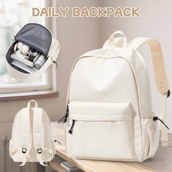 School backpack for Girl, Aesthetic Backpack for Women Cute Bookbag Preppy College Casual Lightweight Laptop Backpack Anti theft 1
