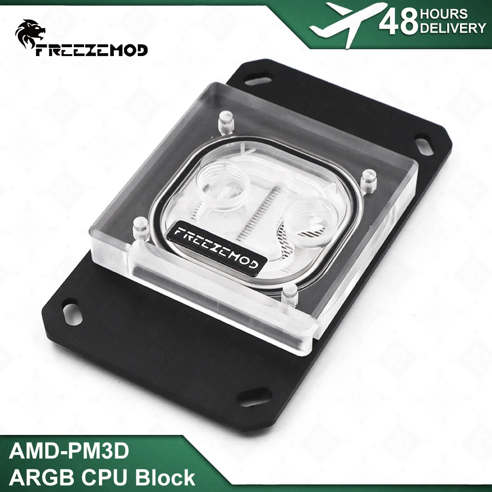 Zemod-bloco de Água para Cpu Refrigerador de Água Refrigeração a Água Transperant 0.5 Channel Argb Aura Sync Amd Am2 Am3 Am4 5v 3pin