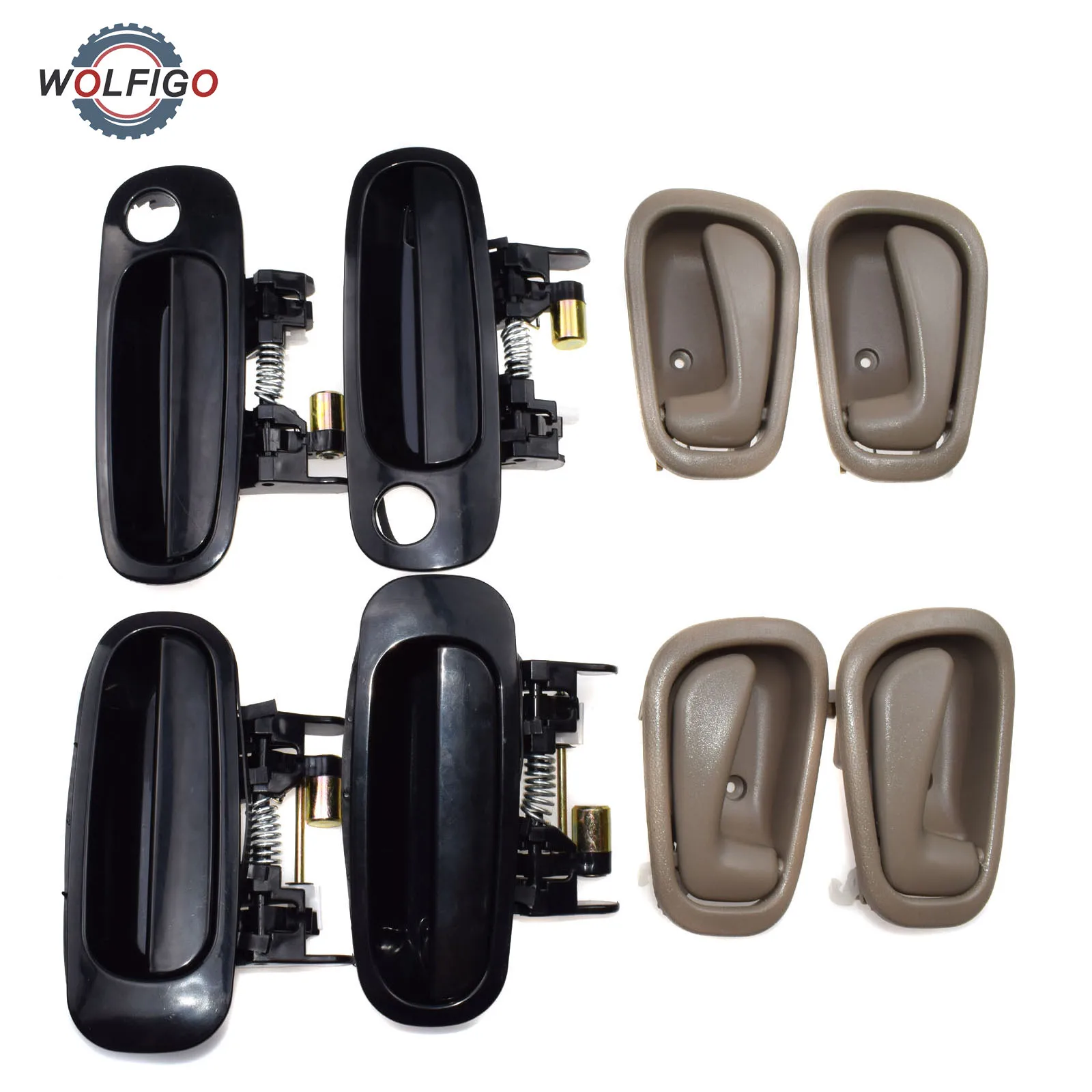 Toyota Corolla Door Handles 8-Piece Black Door Handle Kit For