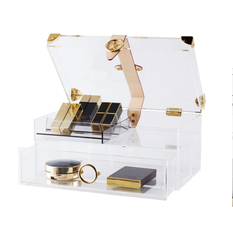 

Make-up organizer, acrylic, large tabletop, lipstick, eyeshadow palette, powder, dustproof drawer storage