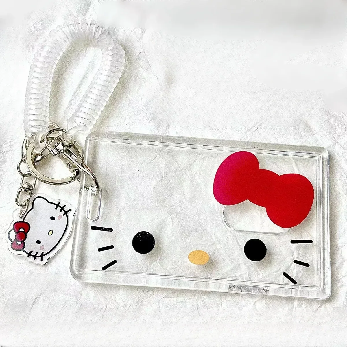 Soporte De Felpa Para Sión Fotográfica, Funda Protectora Para Tarjeta De Identificación De Tudiante Con Colgante De Llavero, Lindo Gato Y Conejo, INS, ídolo Coreano - AliExprs 21