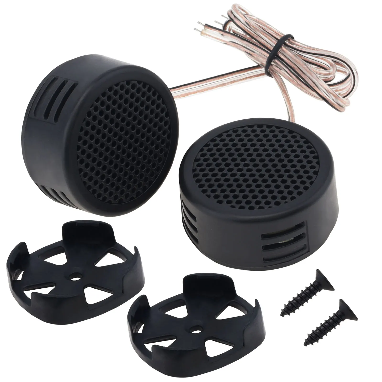 2pcs 500W Mini Car Dome Tweeter Speakers Universal 12V Metal + Plastic High Efficiency Music Loud Speaker for Car Audio System dome tweeter speakers