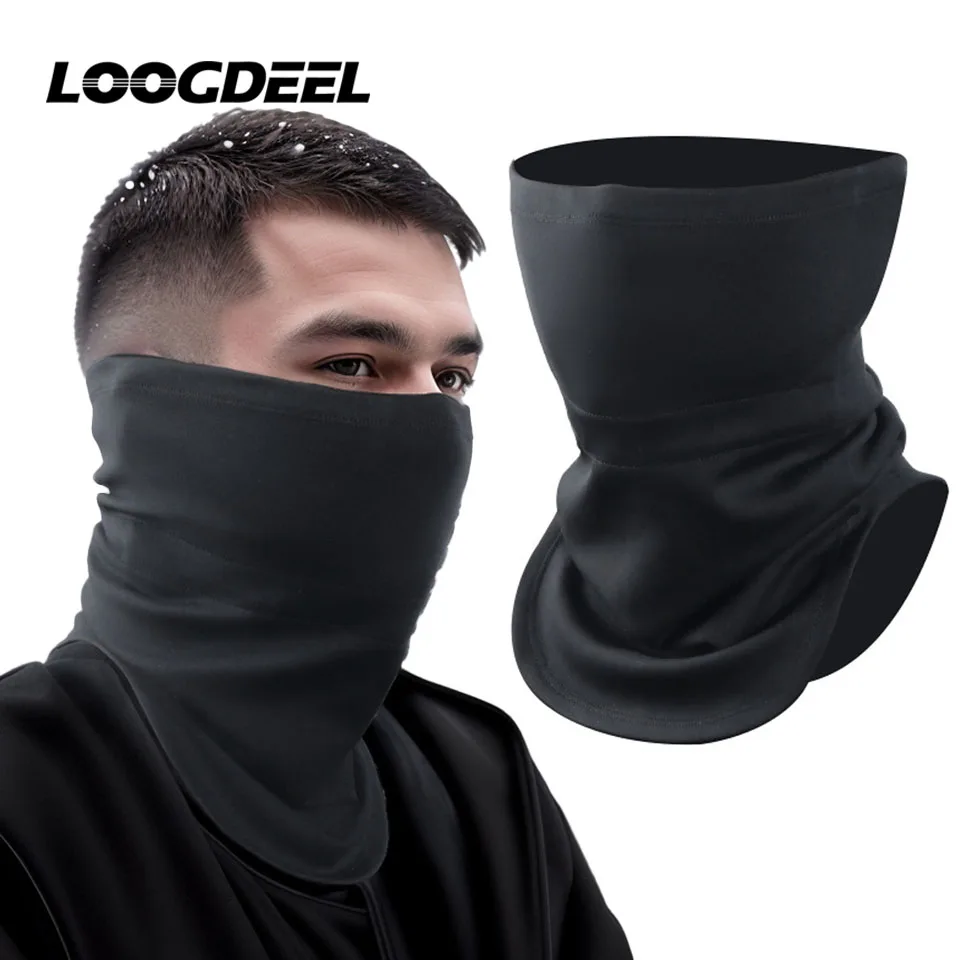 

LOOGDEEL Winter Windproof Cycling Bandana Outdoor Sports Running Skiing Neck Cover Motorcycle Fleece-lined Soft Warmth Facemask