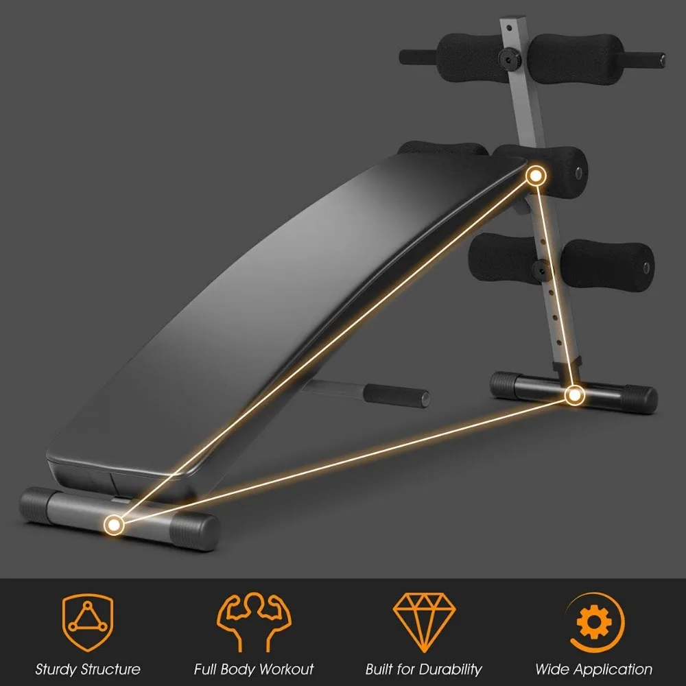 Sit up Bench Adjustable Strength Training Bench Full Body Utility Workout Equipment Home Gym Foldable Slant Board