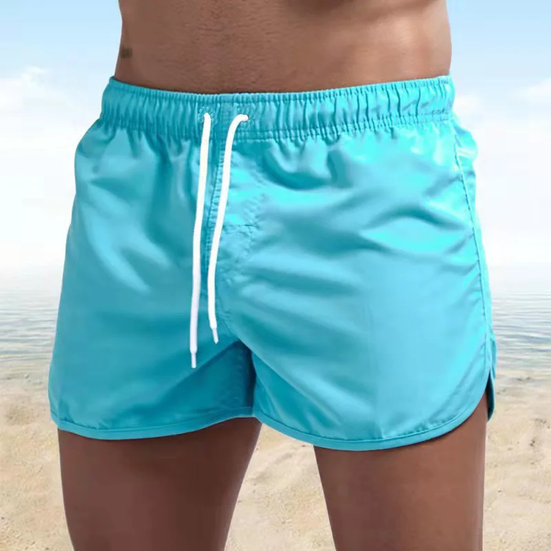 2025 New Summer Men's Swimwear Shorts Brand Beachwear Sexy Swim Trunks Men Swimsuit Low Waist Breathable Beach Wear Surf - 3