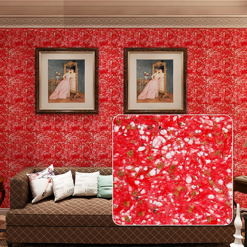 Plant Fiber Coating Wall Clothing Home Self-Brushing Ecological Breathable Wall Mud Paint Covering DIY Decoration