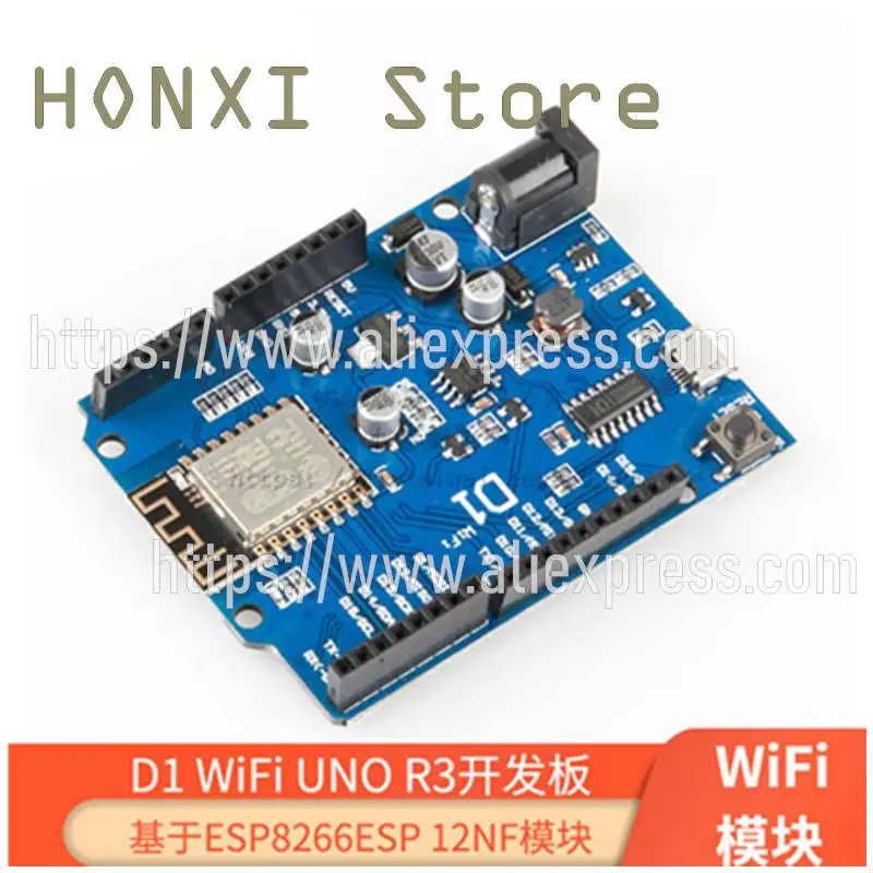 Макетная плата D1 WiFi UNO R3 на основе модуля ESP8266 ESP-12N F, 1 шт. 1pcs d1 wifi uno r3 development board based on esp8266 esp 12n f module