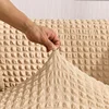 Ruffled Seersucker Sofa Cover for Living Room Thick Elastic Solid Stretch Couch Slipcovers 1/2/3/4 Seater Sofa Armchair Cover 4