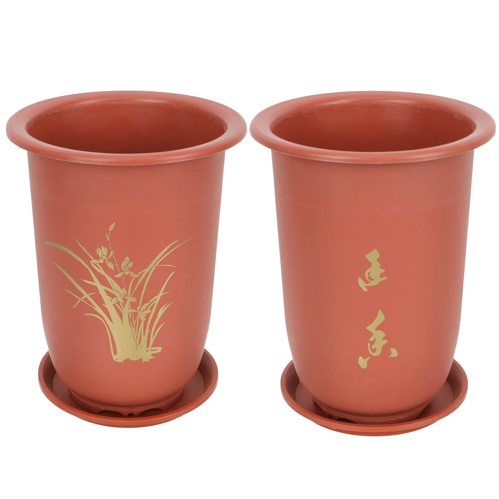 

2 Sets Live Succulents Plants Orchid Pots Flower Planter Garden Planting for Indoor Plastic