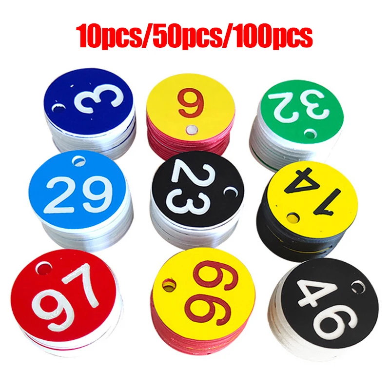 10/50/100pcs Beehive Tags Round Sequential Numbers Sign Labels Livestock Number Accessory Beehive Mark Board Tag Beekeeping Tool