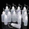 50/30/10ml Plastic Squeezable Tip Bottle Refillable Applicator Bottles with Needle Tip Cap for Glue Pigment Oil Liquid Dispenser 2