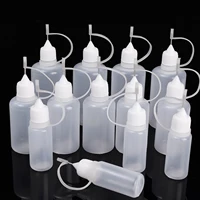 50/30/10ml Plastic Squeezable Tip Bottle Refillable Applicator Bottles with Needle Tip Cap for Glue Pigment Oil Liquid Dispenser 2