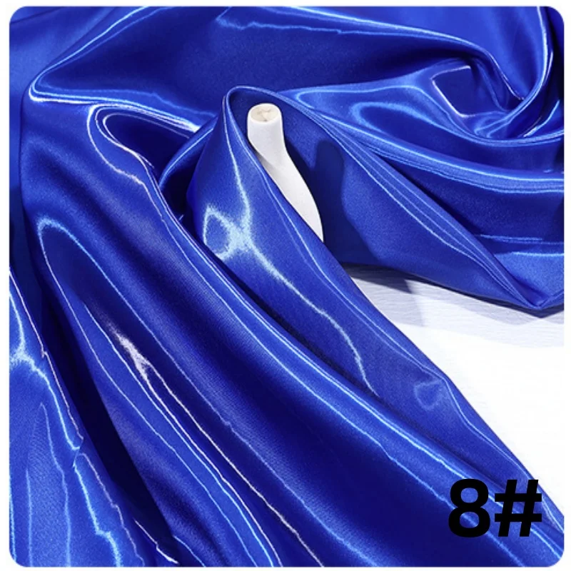 Liquid Water Light Reflective Satin Fabric by the Meter - Smooth, Breathable Finish