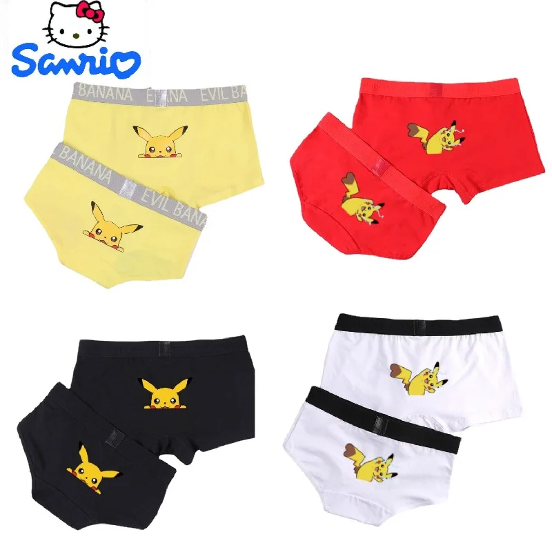 

Sanrio Kawaii Couple Anime Cartoon Underwear Cotton Male Boxer Female Triangle Cute Simple Butt Lifting Pikachu Bump Sports Sexy