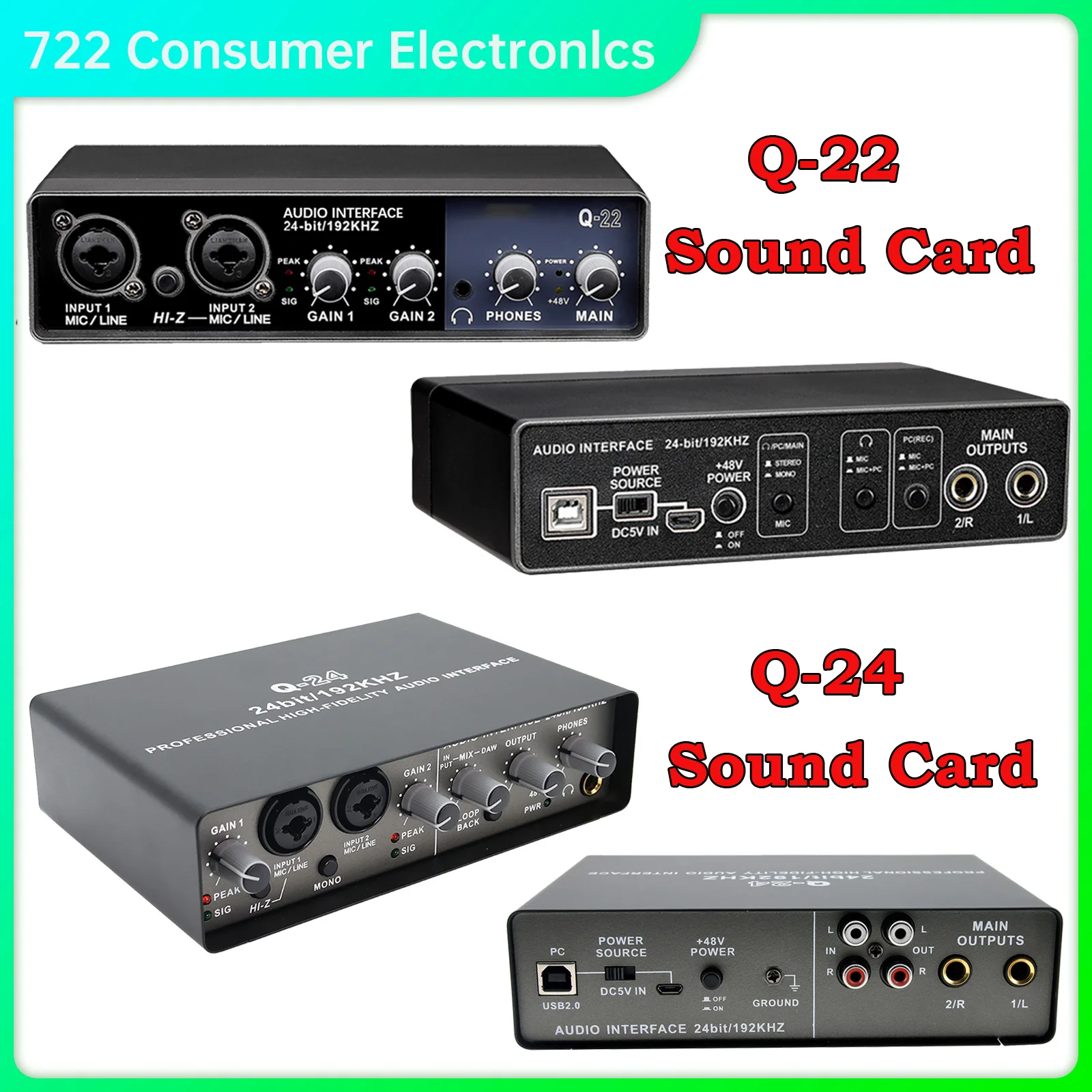 Professional Sound Card Guitar Professional Recording Mixers