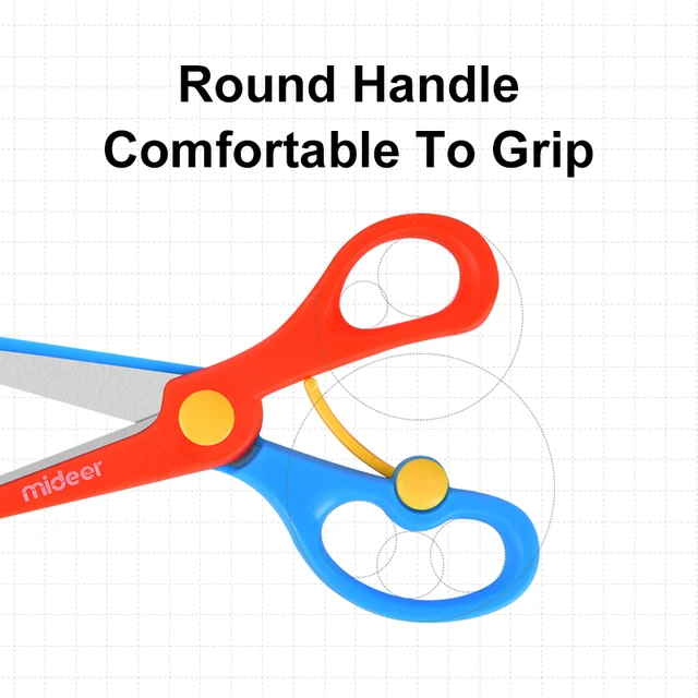 Mideer Kids Toddler Handmade Plastic Scissors Safety Mini Paper Cutting Scissors For Child Mamual DIY Tools Kindergarten 6