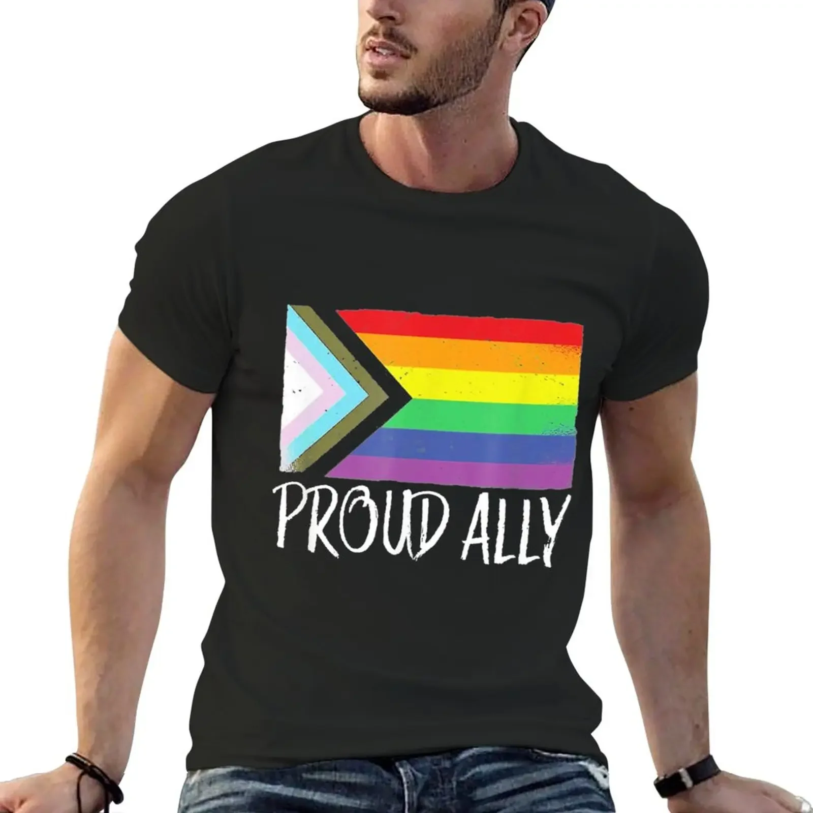 

Proud Ally Pride Month LGBTQ T-Shirt Blouse tees for a boy mens graphic t-shirts anime